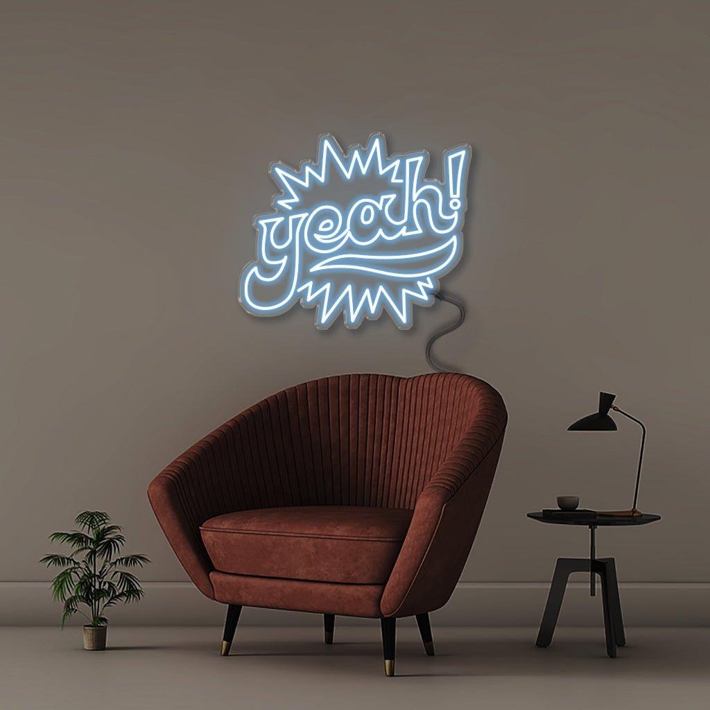 Yeah - Neonific - LED Neon Signs - 30" (76cm) - Light Blue