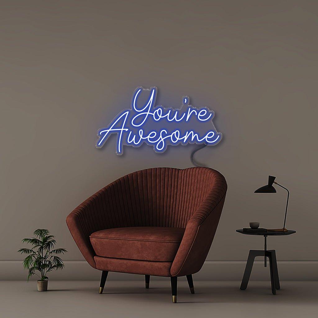 You're awesome - Neonific - LED Neon Signs - 18" (46cm) - Blue