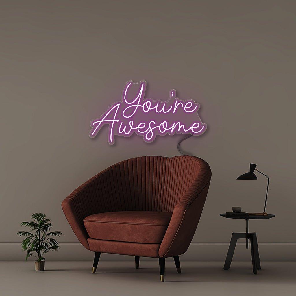 You're awesome - Neonific - LED Neon Signs - 18" (46cm) - Purple