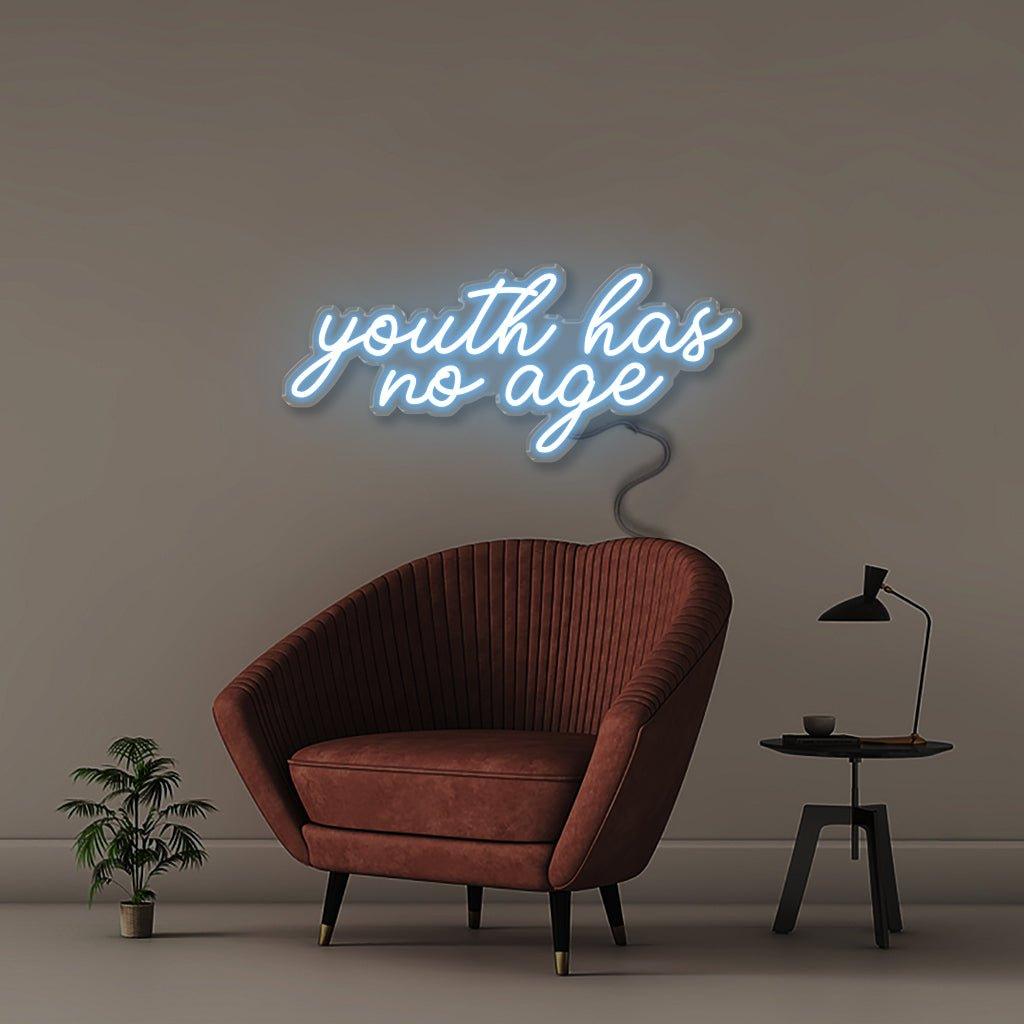 Youth has no age - Neonific - LED Neon Signs - 18" (46cm) - Light Blue